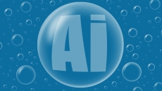 Digital depiction of an AI bubble