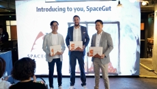 SpaceGut founder and his partners during their launch in Malaysia SpaceGut founder and his partners during their launch in Malaysia