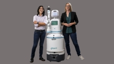 Diligent Robotics cofounders Andrea Thomaz and Vivian Chu with the Moxi robot Diligent Robotics cofounders Andrea Thomaz and Vivian Chu with the Moxi robot