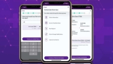 Smartphones showing VITAS' opioid conversion app