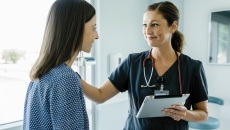 Patient consulting with healthcare professional Patient consulting with healthcare professional