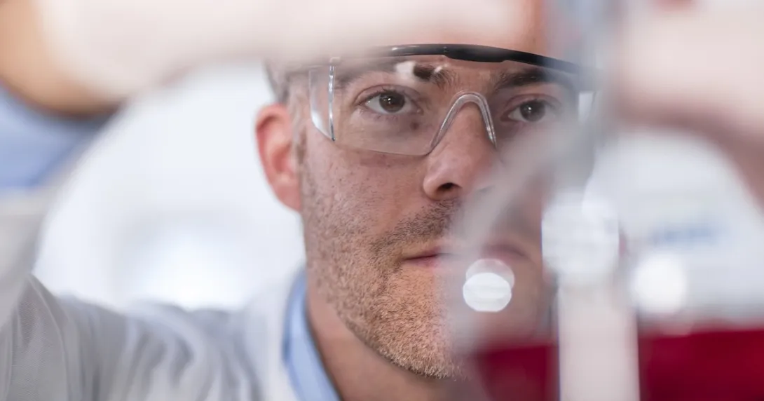 Researcher working in a lab
