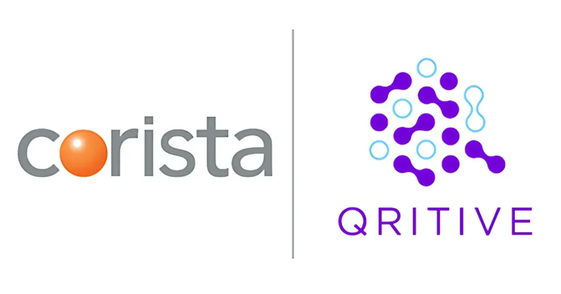 Logos of Qritive and Corista