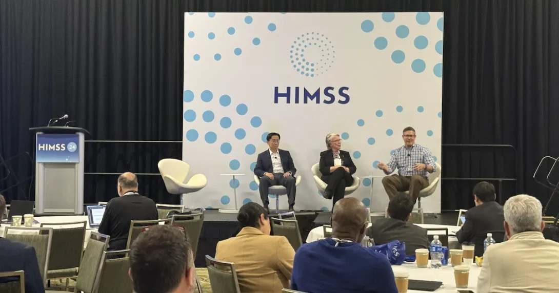 Virtual Connect Forum panel with Matt Cybulsky of Ionian Healthcare Consulting, Andy Chu at Providence Health and Kathleen Mazza of Northwell Health